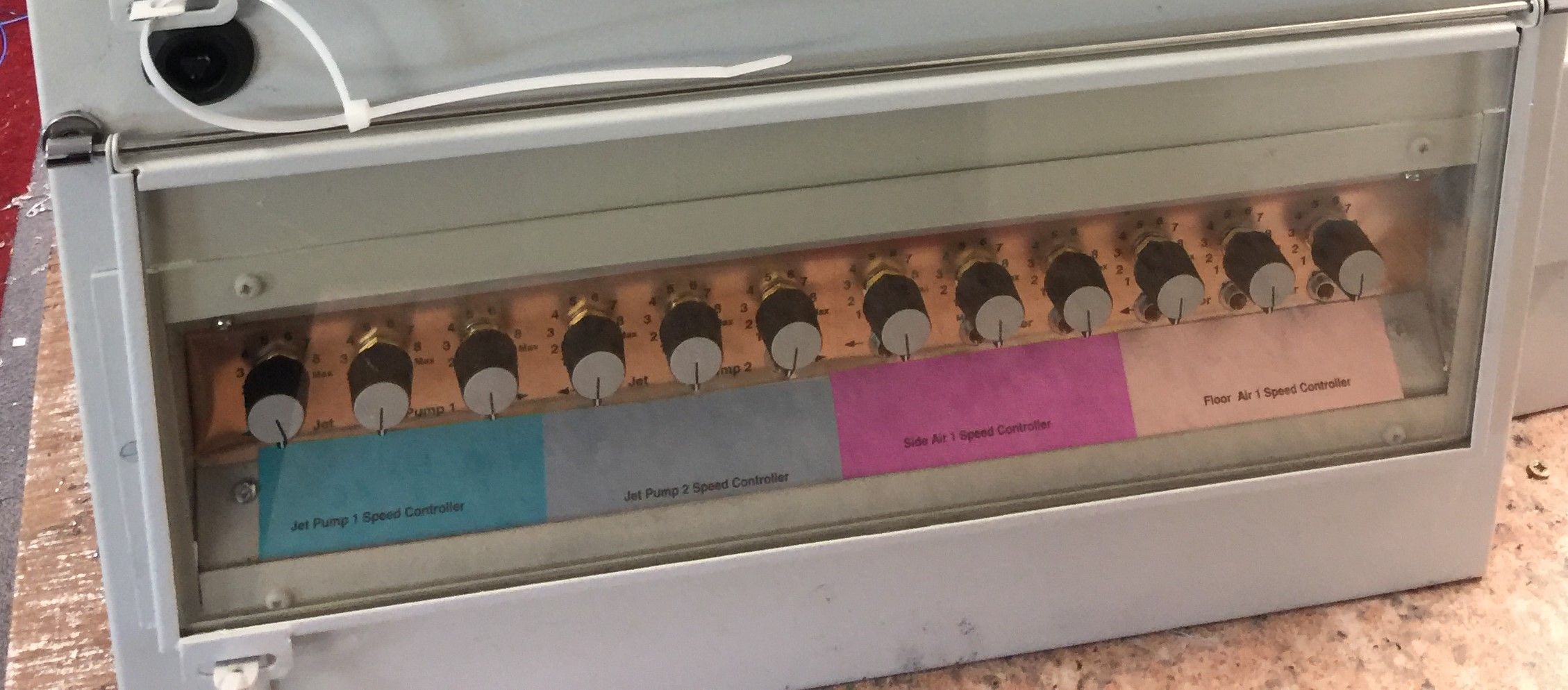 Support plate in use with controls